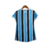 Camisa Grêmio I 23/24 - Torcedor Umbro Feminina - Azul com listras pretas e brancas - Wash.importss