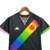 Camisa Vasco da Gama II Edição especial LGBTQIAPN+ 23/24 - Torcedor Kappa Feminina - Preta com detalhes na faixa nas cores de um Arco-íris - loja online