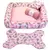 Kit Cama Pet Cachorro Ou Gato Nuvens Rosa Tam: M 04 Peças - comprar online