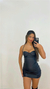 BODY PRETO RECORTADO COM BOJO E MANGAS FIXAS - Cecília Braga