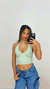 CROPPED POLIAMIDA EFEITO SILICONE VERDE-MENTA