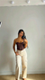 CORSET DE COURO MARROM
