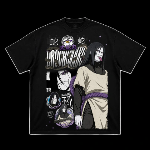 Camiseta Oversized Boxy Unissex - Orochimaru