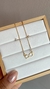 Conjunto Colar Infinito e Brinco Ponto de Luz Banhado em ouro
