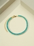 Tornozeleira/Pulseira Riviera Azul Banhado em Ouro - comprar online