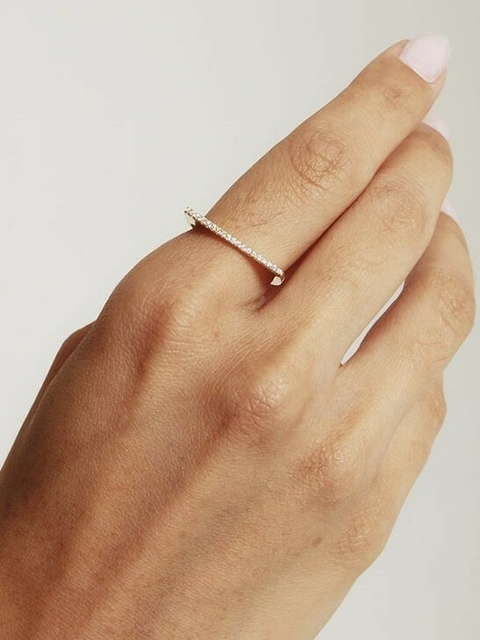 Anel Traço Cravejado TAM 16 - comprar online