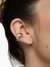 Piercing Fake Liso Banhado em Ouro com Detalhes em Ródio - comprar online
