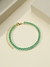 Tornozeleira/Pulseira Riviera Verde Turmalina Banhado em Ouro - comprar online