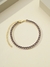 Tornozeleira/Pulseira Riviera Lilás Ametista Banhado em Ouro - comprar online