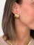 Meia Argola Diamantada Banhada em Ouro - comprar online