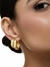 Argola Retangular Lisa M Banhada em Ouro - comprar online