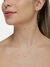 Conjunto Colar e Brinco Ponto de Luz Quadrado Banhado em Ouro