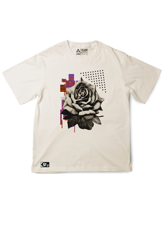 Camiseta Oversized Rosa Glitch