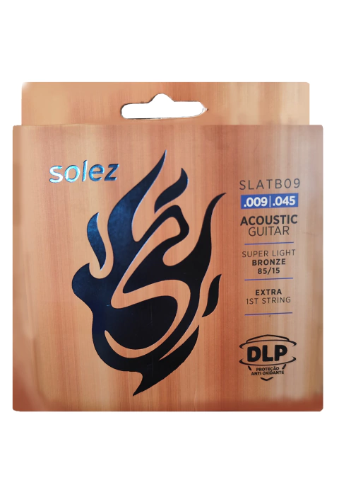Encordoamento Violão Aço 0.09 - Solez SLATB09 - comprar online