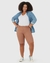 BERMUDA FEMININA PLUS SIZE CICLISTA EM FLEX JEANS - MALWEE - loja online
