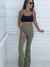 Calça Flare Cotton Verde Militar - loja online
