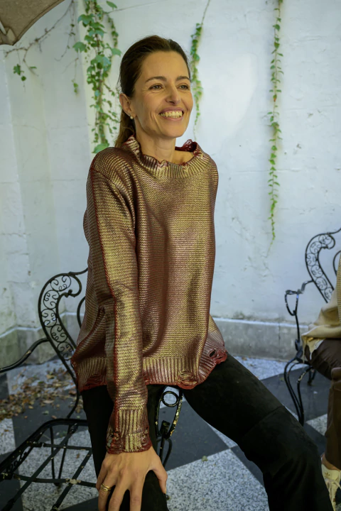 Sweater Foil Bordo