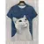 Gato engraçado 3d impresso t camisa para homem engraçado dinossauro gráfico c - PetArte