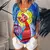 Camiseta feminina dos desenhos animados gato impressão verão manga curta com d na internet