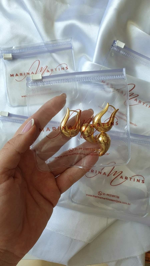 Saquinho Organizador Zip Look Transparente - Tamanho 10 x 10 cm