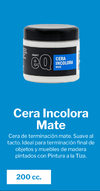 Cera incolora mate