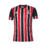 Camisa de futebol masculina do São Paulo FC, modelo 24/25, nas cores vermelha e preta, com listras verticais e logo da New Balance.