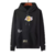 Moletom preto dos Los Angeles Lakers, modelo masculino 23/24, com logo da equipe e detalhes em branco e amarelo.