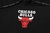 Moletom preto masculino com estampa do logo do Chicago Bulls