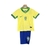 Camisa + Shorts Infantil Seleção Brasileira - Amarela - 2024 - 2025