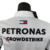 Camisa branca da Petronas Raceline 23/24 Fórmula 1, com logo da Crowstrike nas costas.