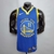 Camiseta regata azul e amarela do Golden State Warriors, modelo masculino, da Nike.