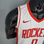 Camiseta regata branca do Houston Rockets, modelo masculino da Nike, com detalhes em vermelho.