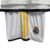 Kit infantil do Real Madrid da Adidas, com camisa branca e bermuda branca, detalhes em azul e amarelo, incluindo o escudo do clube.