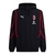 Jaqueta corta-vento AC Milan pré-jogo 24/25 na cor preta com detalhes em vermelho e logo da Puma.