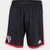 Shorts masculinos da seleção São Paulo 23/24, cor preta com detalhes vermelhos e logotipo da Adidas.