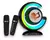 PARLANTE BLUETOOTH KARAOKE LUZ LED CON 2 MICROFONOS
