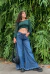 Maxi Palazzo Azul con Flecos