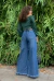 Maxi Palazzo Azul con Flecos - Natanaela Jeans