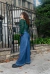 Maxi Palazzo Azul con Flecos - comprar online