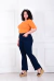 Oxford Azul Plus Size - Natanaela Jeans