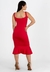 Vestido Vermelho Midi Alcinha com Babado | REF:NR54 na internet