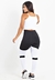 Conjunto Fitness Cropped Branco + Calça Legging Fitness Preto Com Branco | REF: LX054 na internet