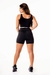 Conjunto Fitness Short Preto com Detalhe em Branco Cintura Alta e Cropped Regata | REF: CSV20 na internet