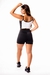 Conjunto Fitness Feminino Preto Com Branco Short Cintura Alta e Cropped Alcinha Academia | REF: CSV24 na internet