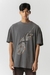 T-SHIRT OVERSIZED CLEATS - STONED BLACK