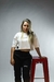 CROPPED BASIC WUSTE - OFF WHITE