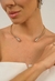 Chocker Trapézio - Ouro Sobre Azul Acessórios
