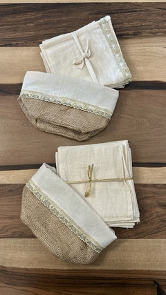 Panera + Set de 4 Servilletas de Tela