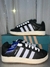 Adidas Campus Cuerina negras, tiras blancas, zuela marrón en internet