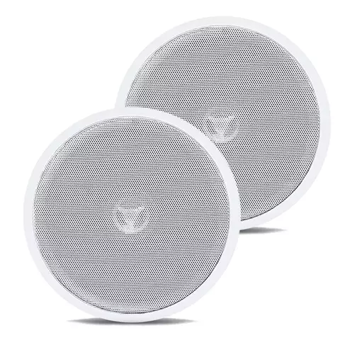 PAR DE ARANDELA PARA SOM AMBIENTE 140W RMS REDONDA BRANCA